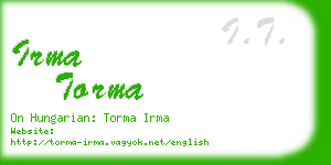 irma torma business card